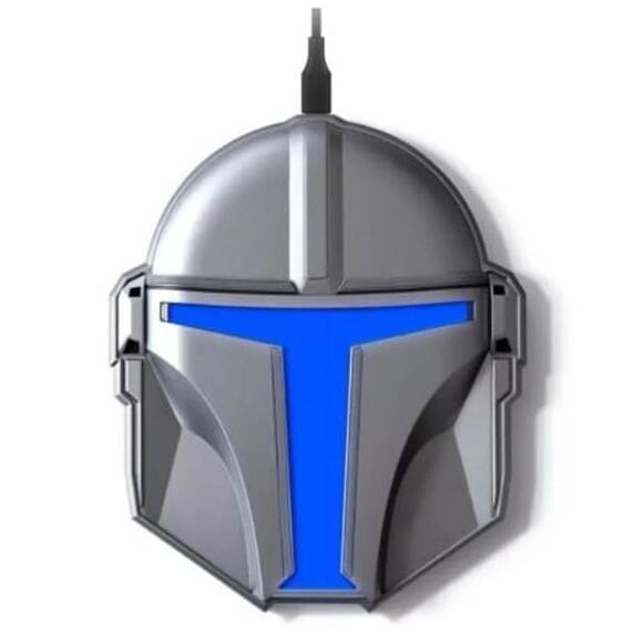 NIB Geeknet Star Wars The Mandalorian Light Up Wireless Charging Pad GameStop - Picture 5 of 6